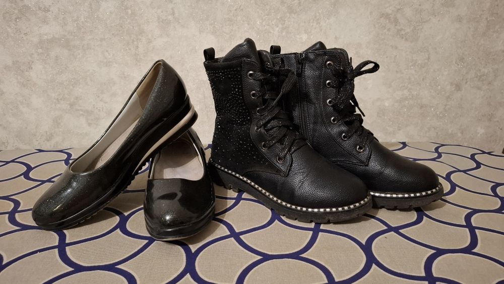 Чоботи туфлі осінні  35 рр дівчинці