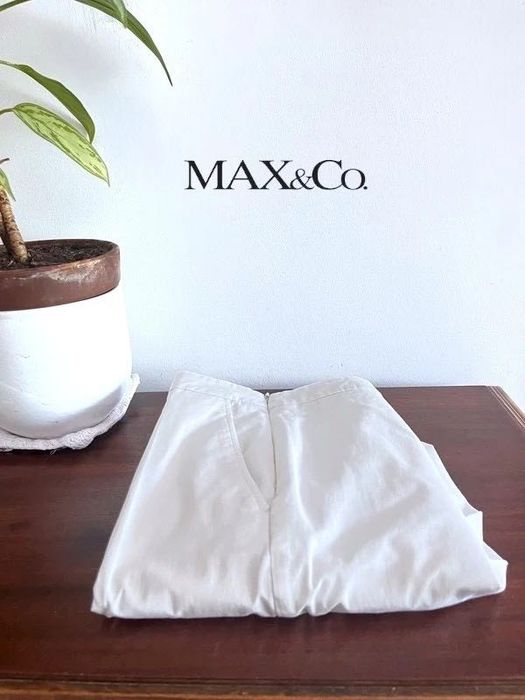 Calças Brancas Max&Co – Tamanho 40-42 – Corte Cintado