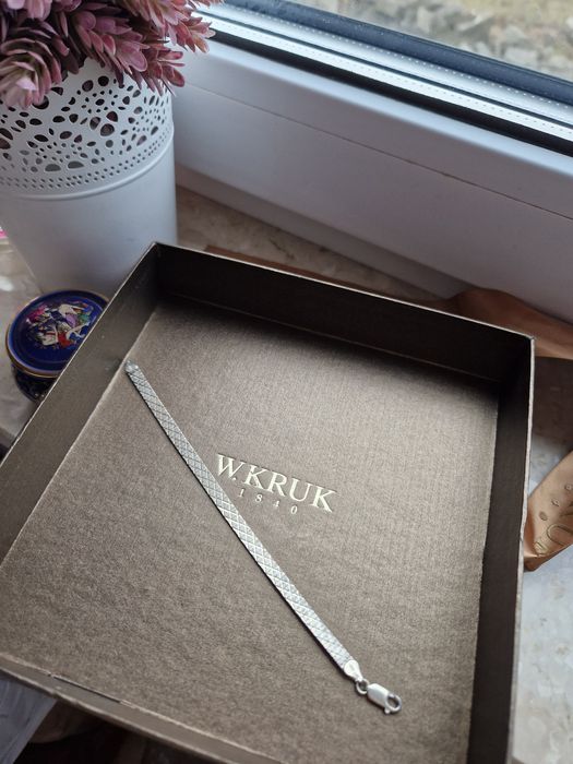 Bransoletka Vintage zmijka taśma W. KRUK srebro 925