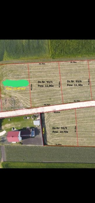 Działka  Skorocice... 1240 m/k