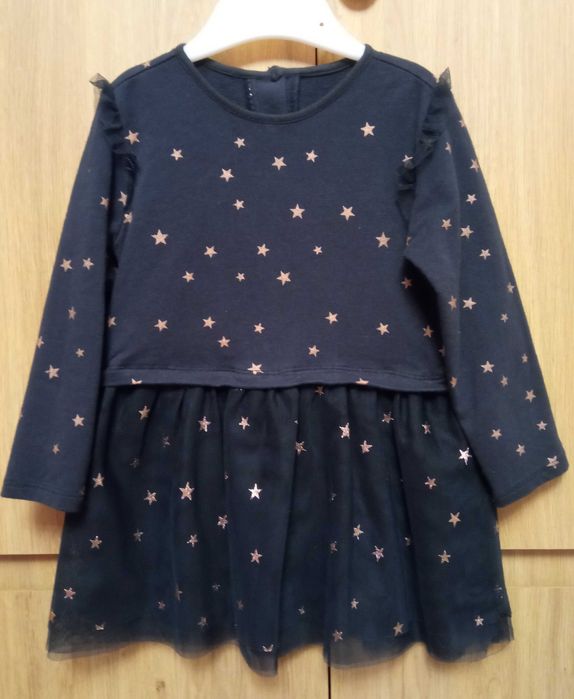 Śliczna sukienka rozm. 86, z długim rękawem