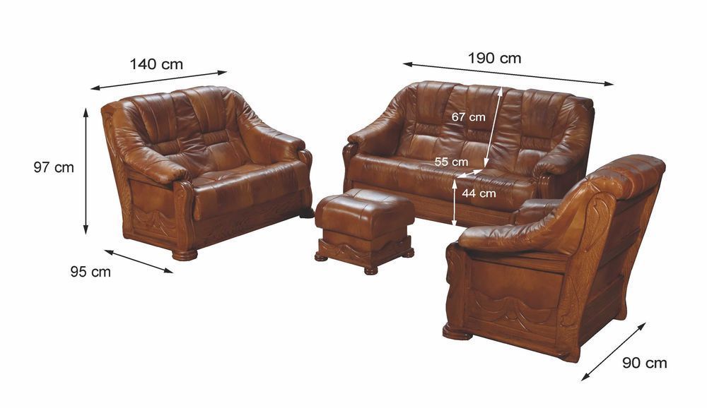 Zestaw MANHATTAN 311 skóra naturalna/dąb PRODUCENT (dostępny od ręki)