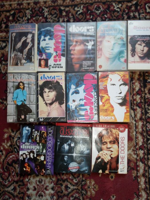 Kasety VHS- The Doors, Jim Morrison -zestaw+ DVD