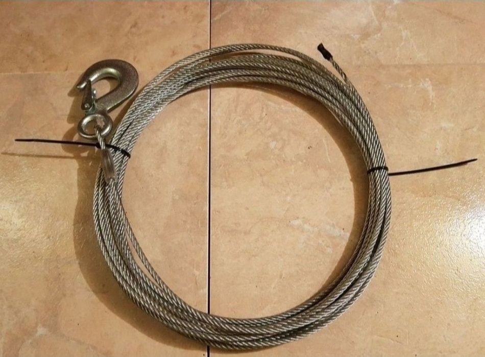 Lina stalowa 5mm 10m z hakiem