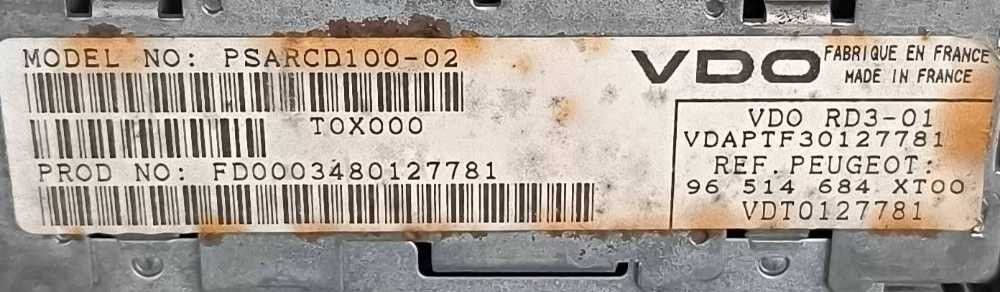 Rádio / Auto Rádio PEUGEOT 206 Hatchback (2A/C) ano 1998