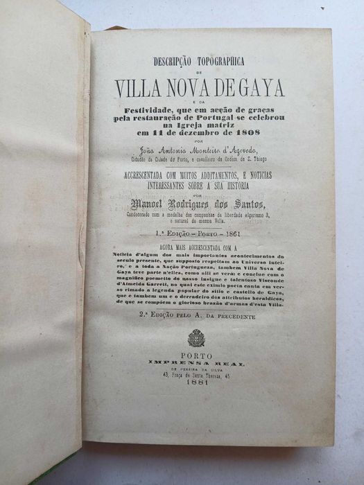 Descrição Topografia de Vila Nova de Gais