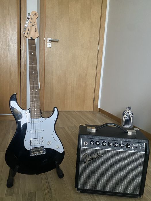 guitarra elétrica yamaha pacifica + amplificador fender