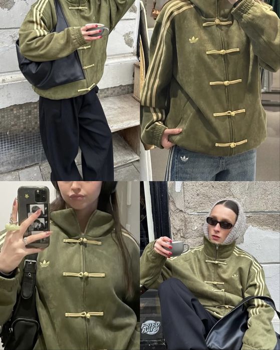 Куртка Adidas Chinese New Year зелена / Кофта Adidas Chinese New