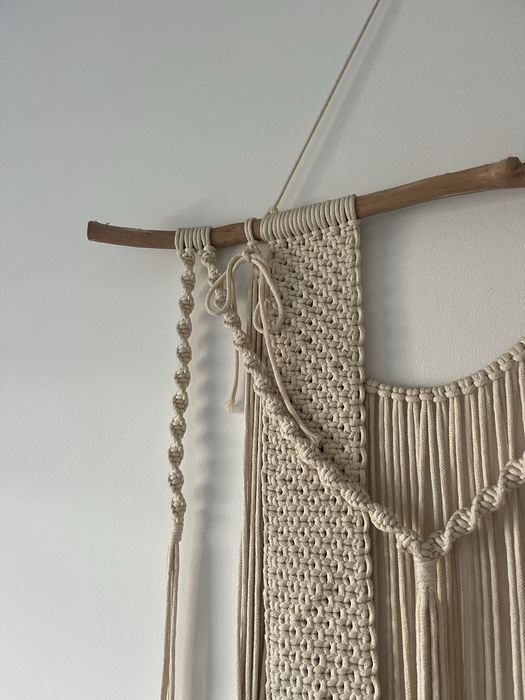 macrame bege como novo