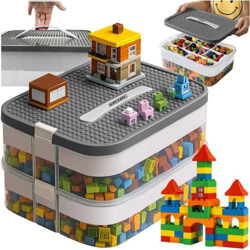 Pojemnik na klocki 2 poziomy + przegrody Kruzzel