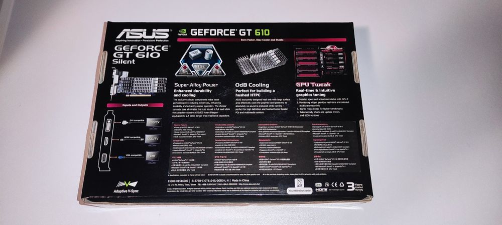 Placa Gráfica NVIDIA GeForce GT610 2Gb64332161410689121