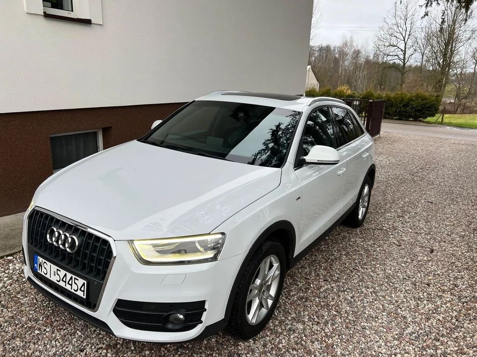 Audi Q3 Prywatnie Biała Perła 2.0TDI Quattro S-Line S-Tronic 2015r Po Serwisie
