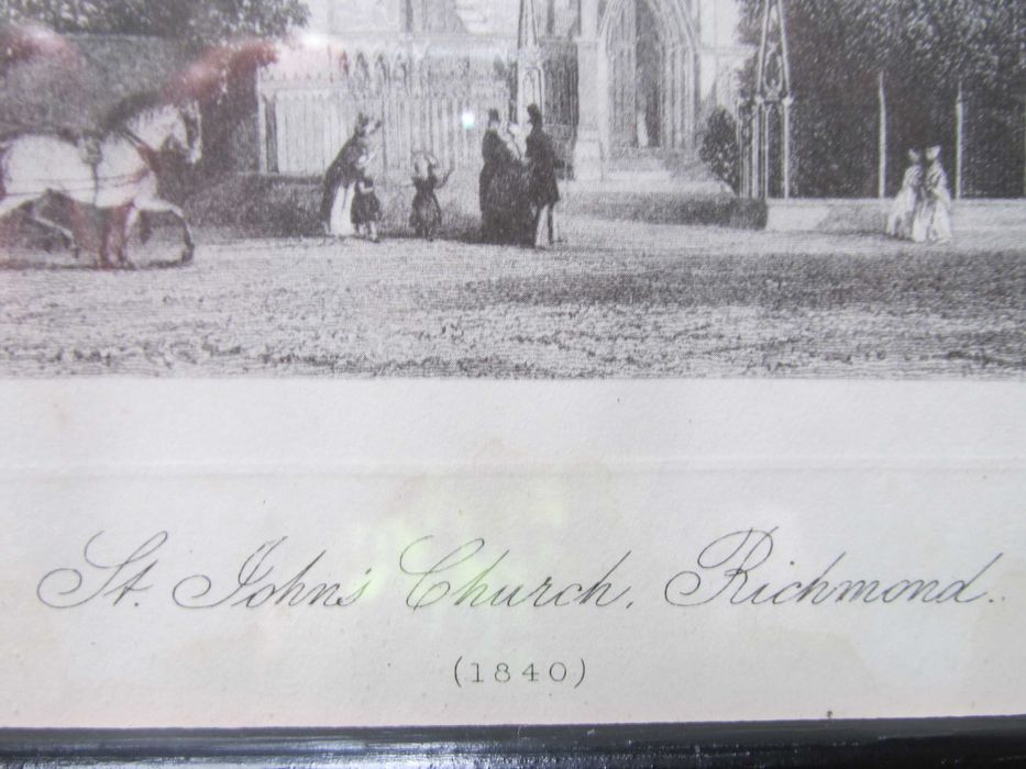 Staloryt Stary Czarn-Biały - St John’s Church Richmond - 1840 - anglia