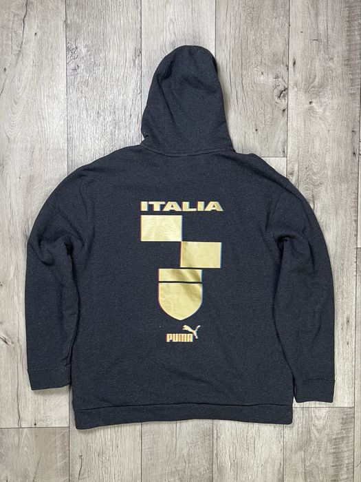 Puma Italia кофта балахон XL размер футбольная толстовка серая