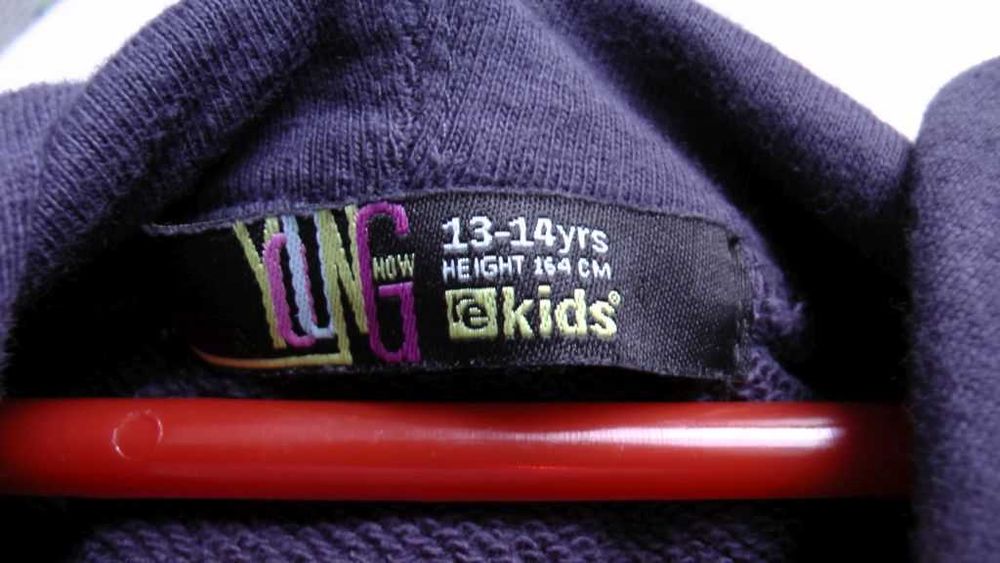 Sukienka dresowa bawełniana ReKids 164cm k.granat. z kapturem