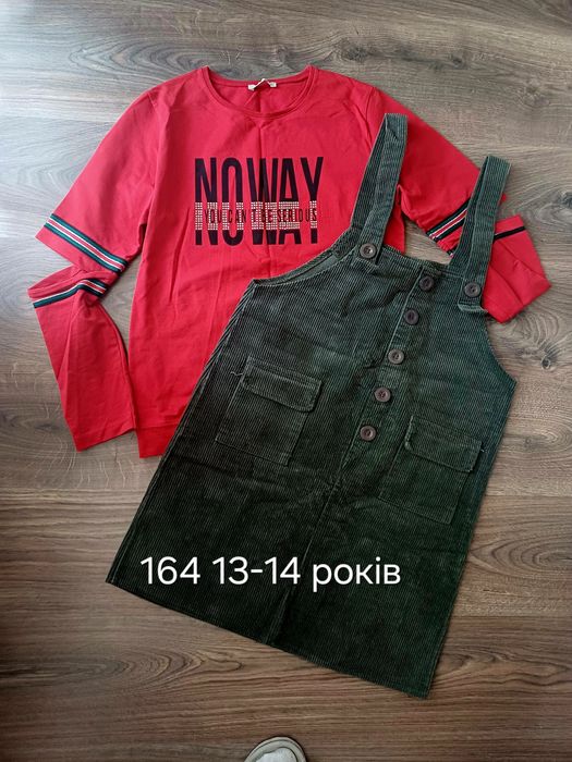 Плаття кожзам тепле 164см, светр, світшот, сарафан, сорочка, штани, дж