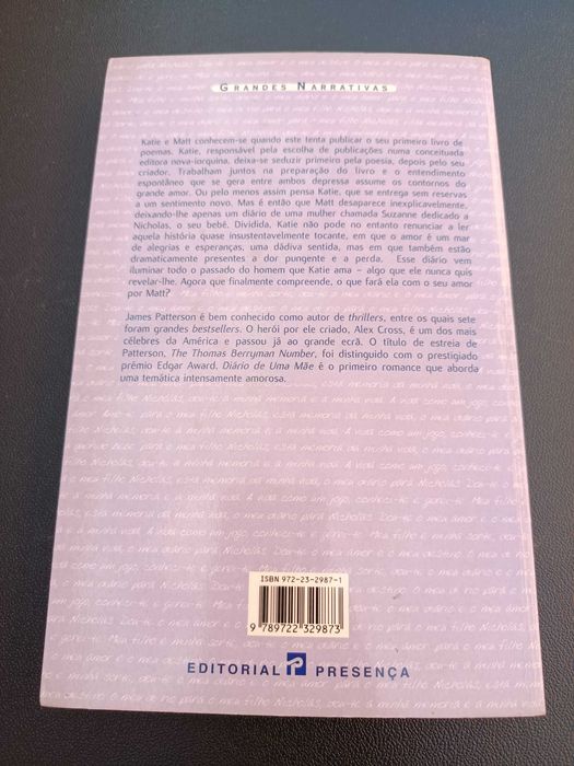Livro "Diário de uma Mãe", James Patterson