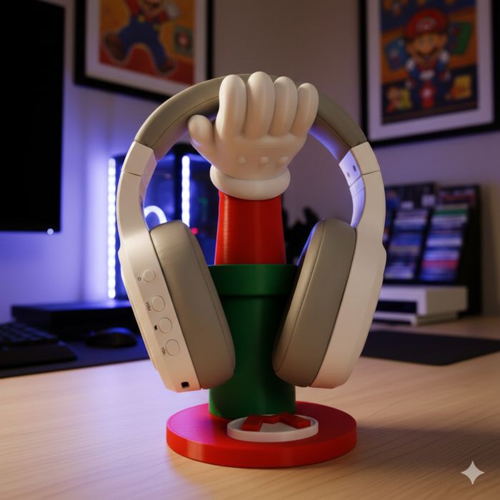 Suporte de auricular - Mario Bros