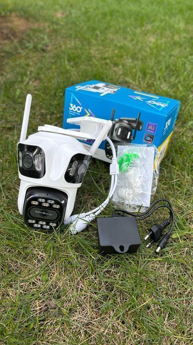 Вулична поворотна WiFi IP камера Besder 12Мп з трома об'єктивами iCsee, Besder XM85W