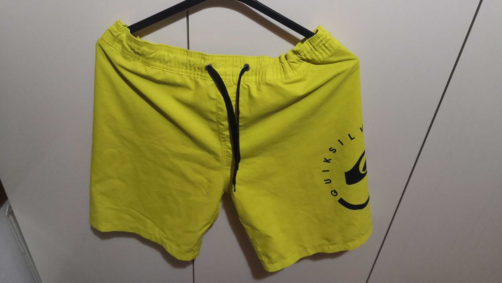 Quicksilver Swim Shorts. Yellow Size S.