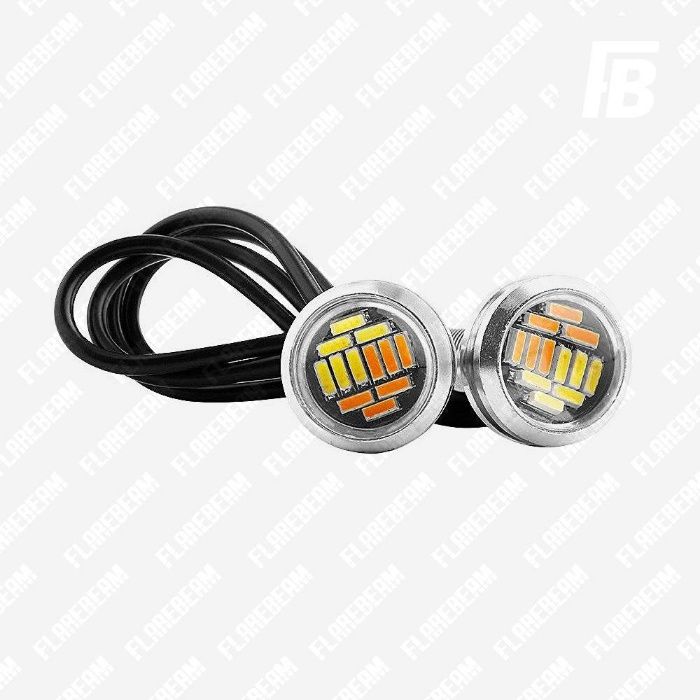 ДХО ходовые огни диодные LED орлиный глаз поворотник линза мото мопед