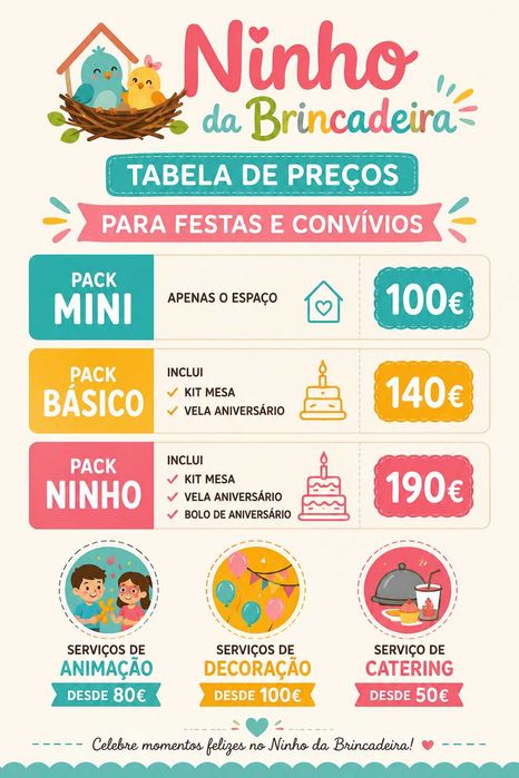 Espaços festas, eventos e workshops
