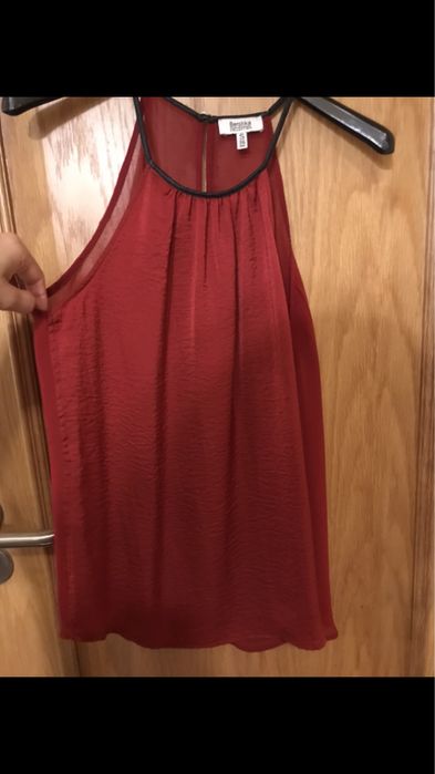 Top glamour vermelho