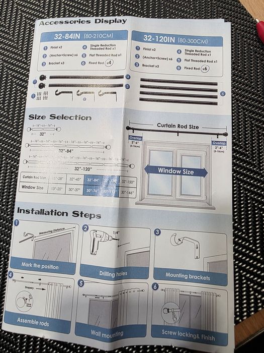 Karnisz regulowany 80-120 cm