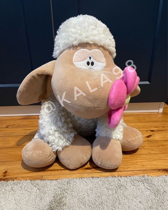 Miś owca z kwiatkiem 45cm
