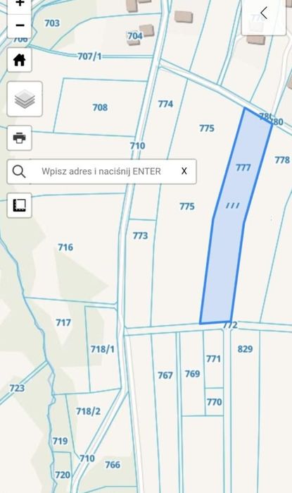 Sprzedam dzialke , pole w jednym pasie.