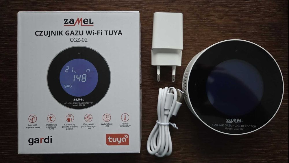 Czujnik gazu ziemnego + propan-butan (LPG) WI-FI TUYA CGZ-02