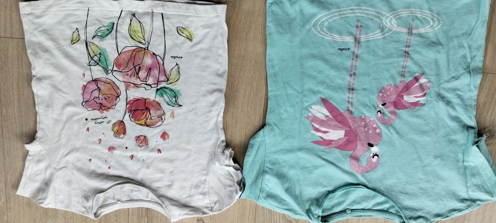 2x t-shirty dziewczęce endo