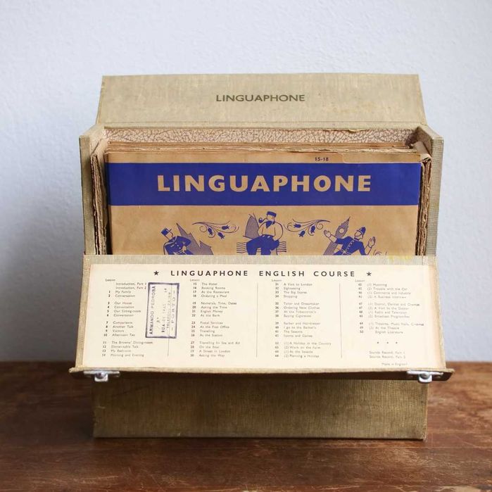 Pasta Linguaphone com curso de inglês completo