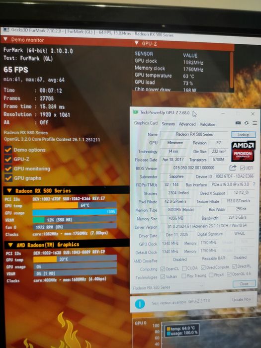 Відеокарта Sapphire Nitro+ RX 580 4GB GDDR5