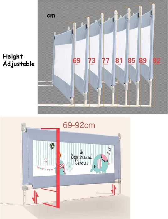 Osłona barierka  na łóżko dla małych dzieci