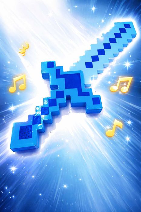 Miecz gamingowy LED świeci gra pixel dla dzieci zabawka