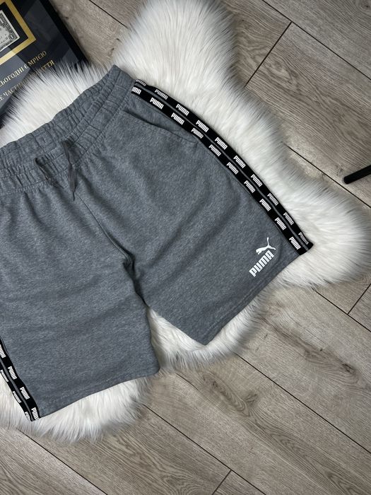 Shorts PUMA Essentials Tape Grey Оригинал | Мужские Шорты с лампасами L