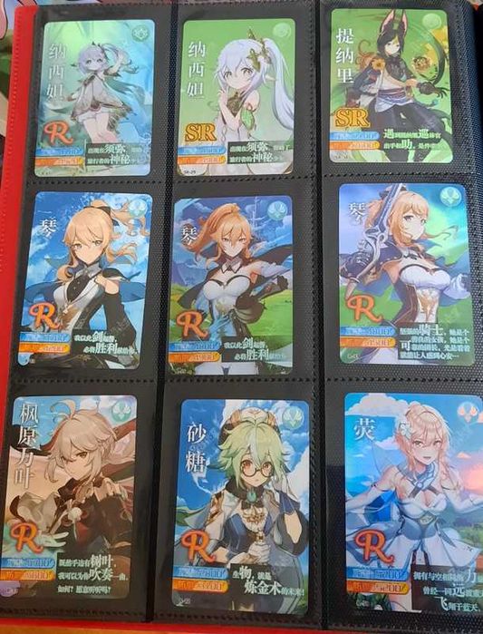 Coleção de 134 Cartas de Genshin Impact