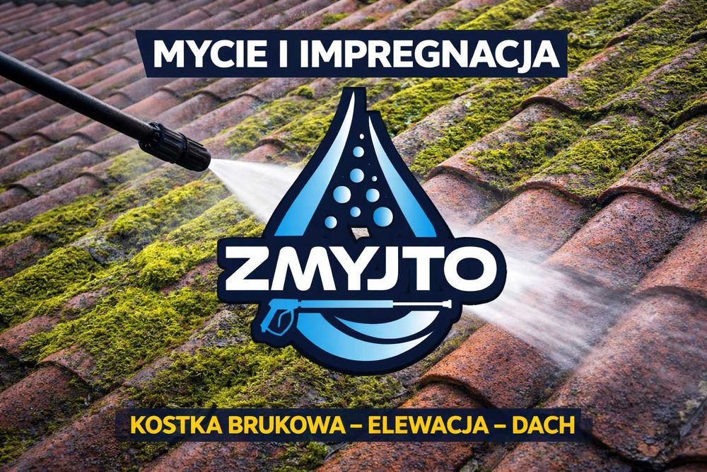 CIŚNIENIOWE MYCIE CZYSZCZENIE kostki brukowej elewacji dachów - CENA