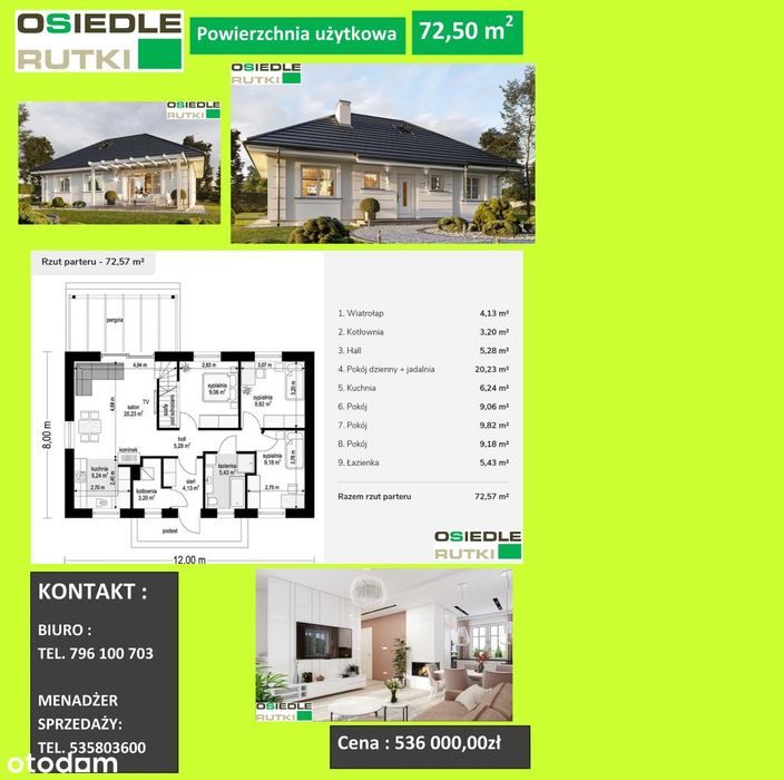 Domy - stan deweloperski | 52–152 m² |działki 500–700 m2|różne ceny