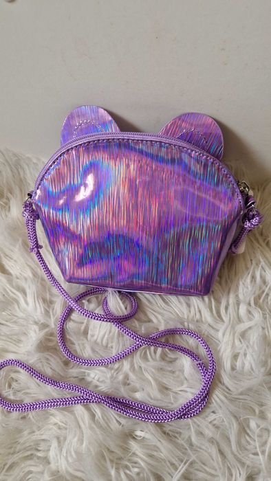 Torebka fioletowa kotek dla małej modnisi Nowa
