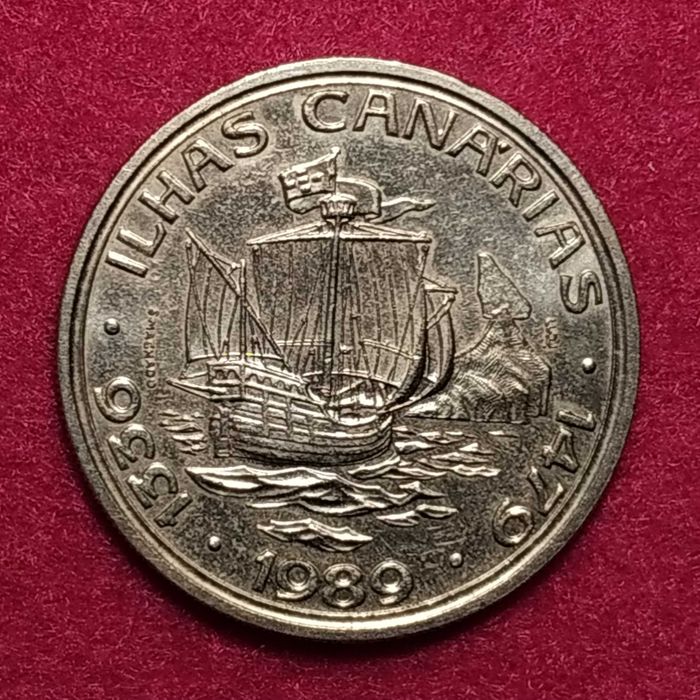 Portugal - moeda de 100 escudos de 1989 Canárias