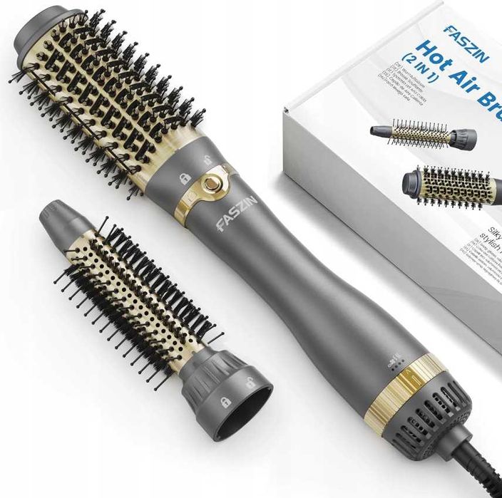 Suszarka-lokówka 2w1 z regulacją temperatury i 2 głowicami do włosów