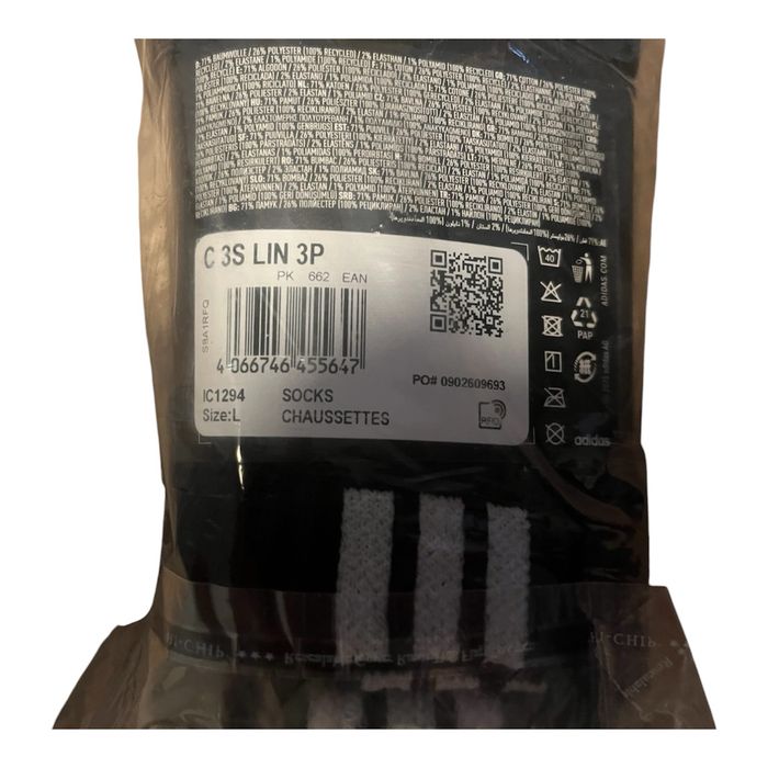 3-Stripes Linear Half-Crew Cushioned Socks 3 Pairs