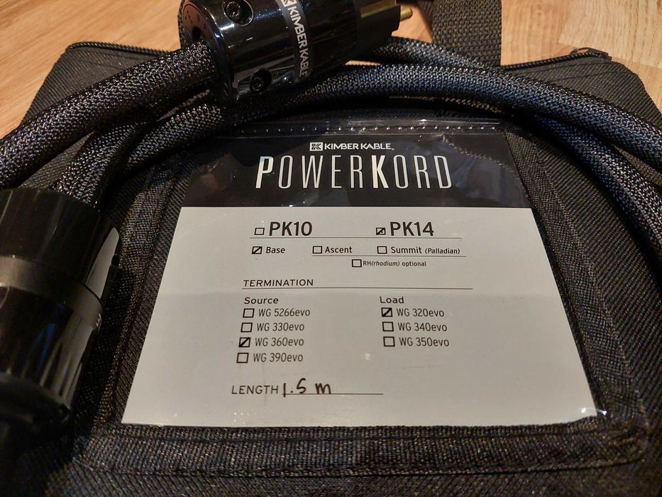 Kable zasilające audio: Kimber Kable PK14 Base 1,5 m