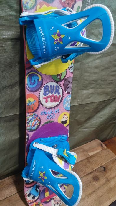 Nr 71 Deska dziecięca snowboardowa Burton Chicklet 100 cm + wiązania