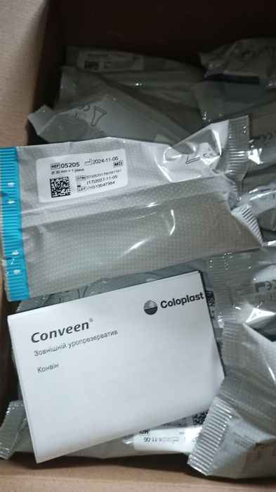 Уропрезервативи Coloplast 30мм, 35мм, Optima 28мм, 30мм Катетери Teleflex CH 12 Luja CH 14 Сечоприймачі Coloplast 500, 750, 1500ml