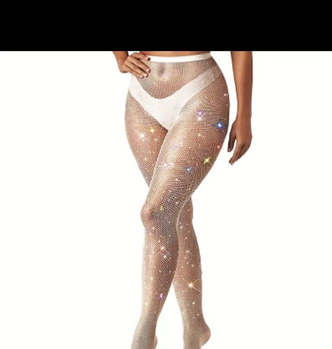 Eleganckie błyszczące rajstopy