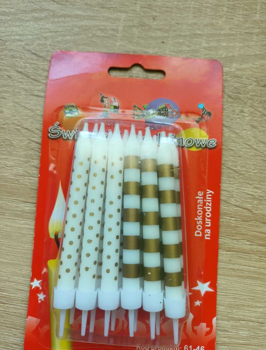 Nowe świeczki urodzinowe 12 sztuk