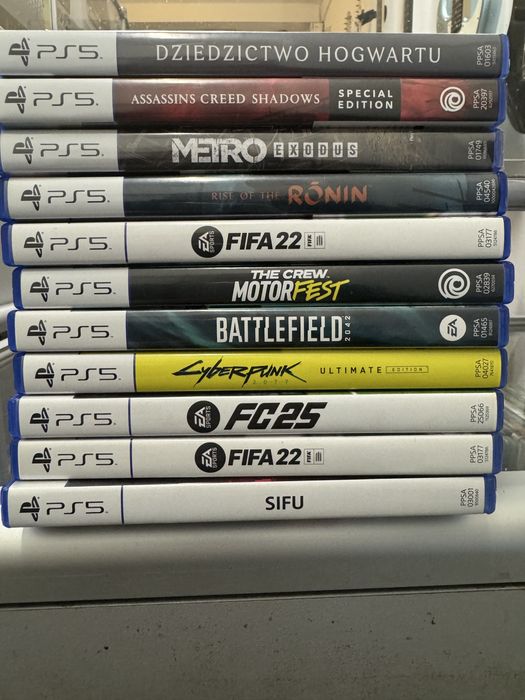Gry PS5/FC25/battlefield ultimatum/metro/sifu/ronin/hogwart